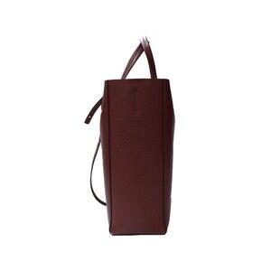 Celine Red Cabas shoulder Vertical red handbag Burgundy idea bag wine